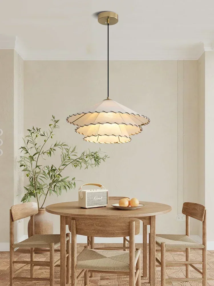 Люстра для ресторана в японском стиле ретро Тихая индивидуальная креативная люстра в виде листьев лотоса из простой ткани для чайной комнаты лампы в и в