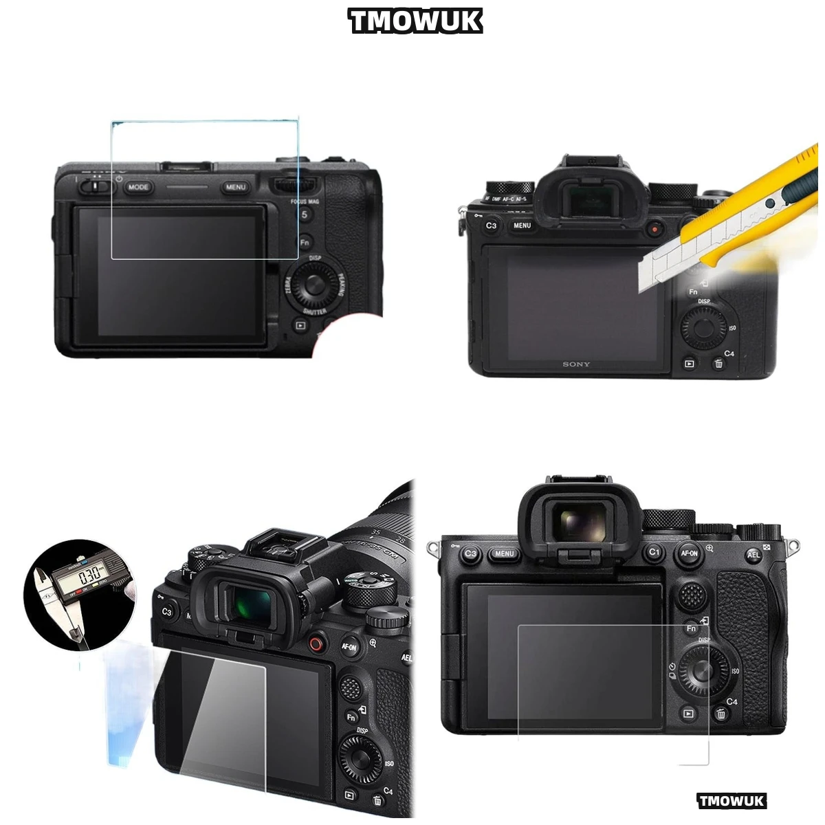 

Sony FX3 FX30 ZV1 ZV1 - E10 A9 A9II - 9H Hardness Fingerprint - Resistant Tempered Glass