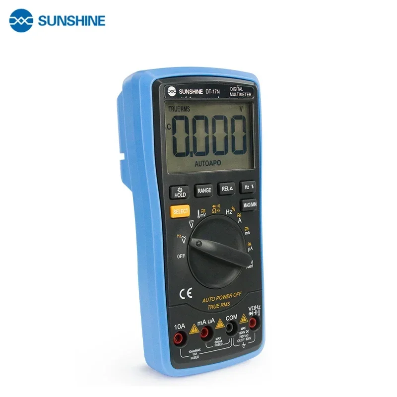 SUNSHINE DT-17N Auto Range LCD Display Multimeter Digital Instrument Precise Measurement Tester for Phone Repair Tool