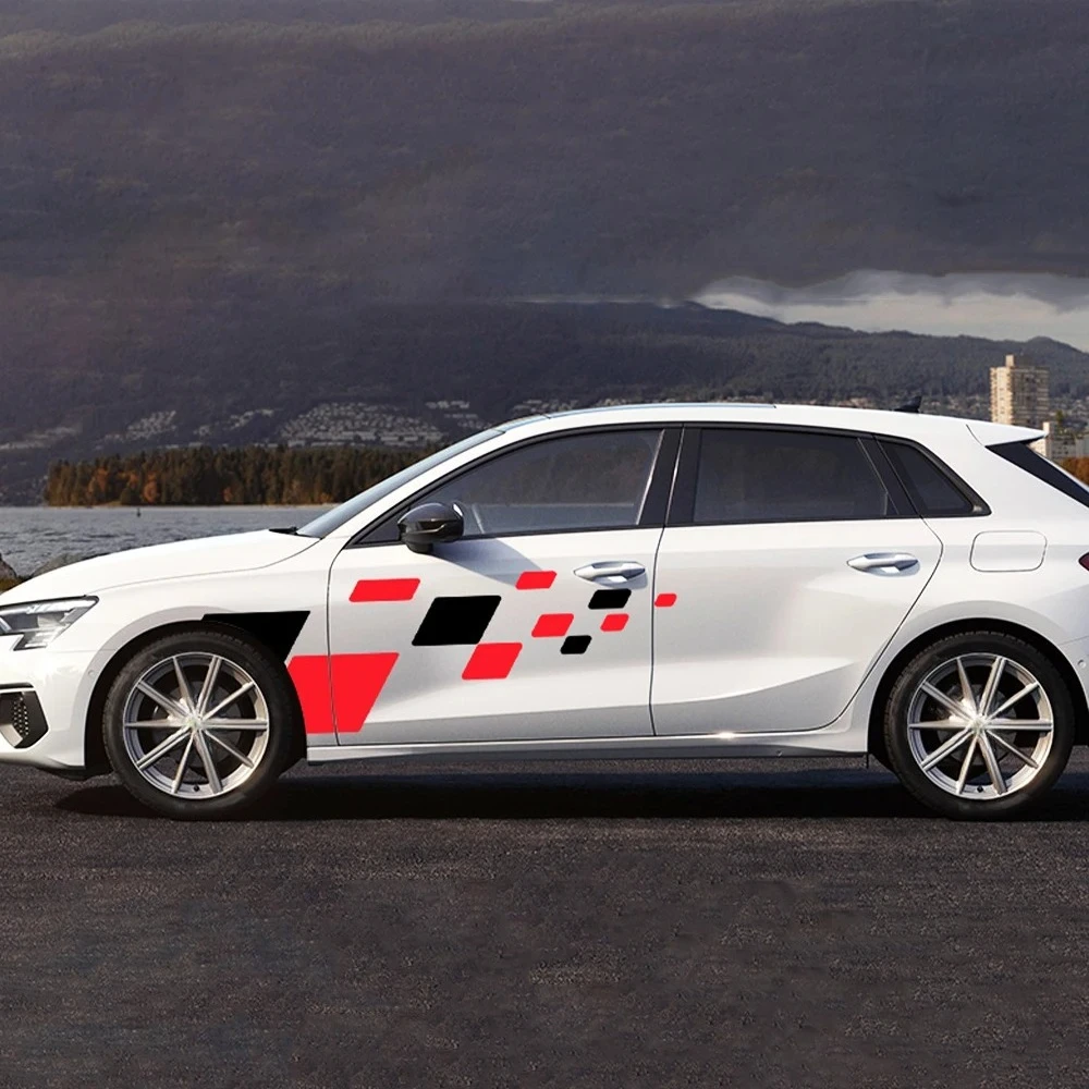 

Виниловые наклейки на боковые двери автомобиля, графика для кузова, внешние аксессуары для Audi A3 8V 8P Sedan 8Y 8L TFSI Sportback S3 Limousine TDI