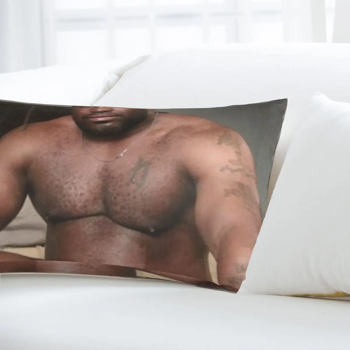 Big Dick Black Guy Meme Barry Wood Rectangle Pillowcase Cushion Cover Decorative Bedroom Bed Home Comfort Throw Pillow view 4