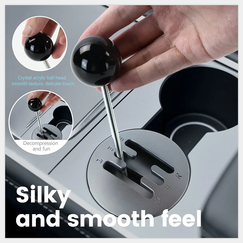 Jouet d'équipement de voiture, Console centrale manuelle, levier de changement de vitesse, tasse d'eau pour Tesla modèle 3 Y 2021 – 2023, Modification de décoration, loisirs, Match OEM