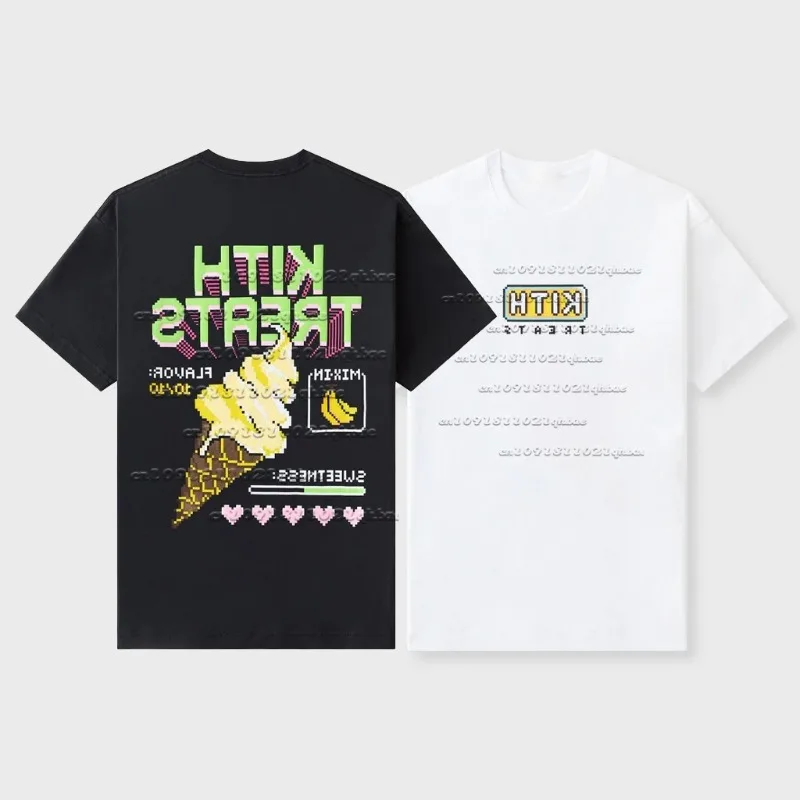 

Мороженый конус с 3D принтом, ретро аркадная игра, киберпанк, мозаика, быстросохнущая футболка с короткими рукавами, модная