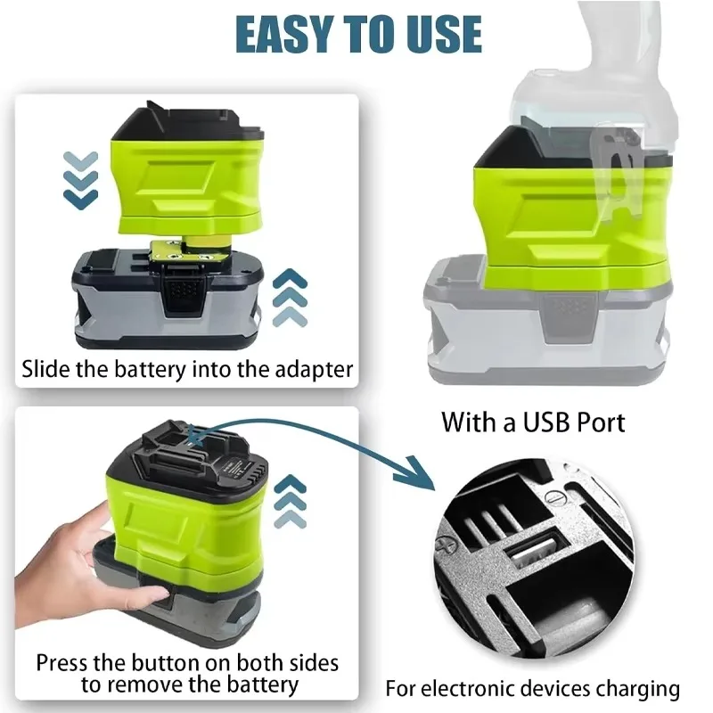 Convertitore adattatore batteria HOT per batteria agli ioni di litio Ryobi 18V per utensili a batteria Makita 18V Accessori per elettroutensili
