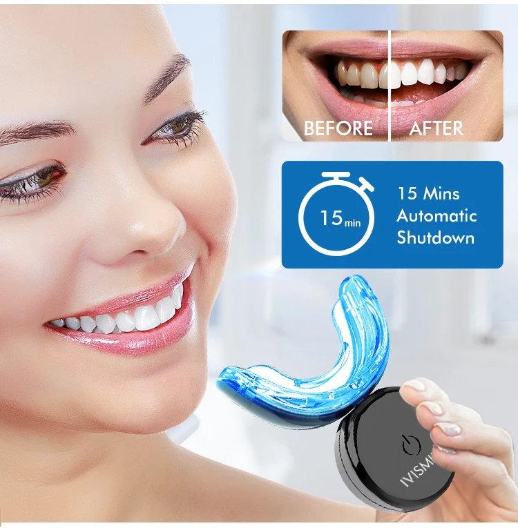 Wireless Home Use Denta Bleaching 32 Leds Blue Light Teeth Whitening LED Kit Private Label