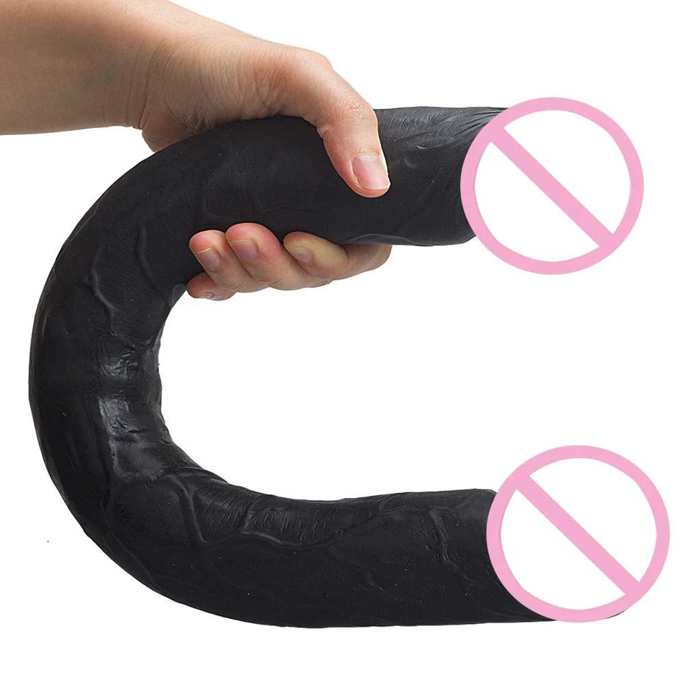 Double Head Dildo Long Realistic Penis Double Ended Phallus Flexible Big Penis for Women Masturbator for Men Sex Toy for Lesbian