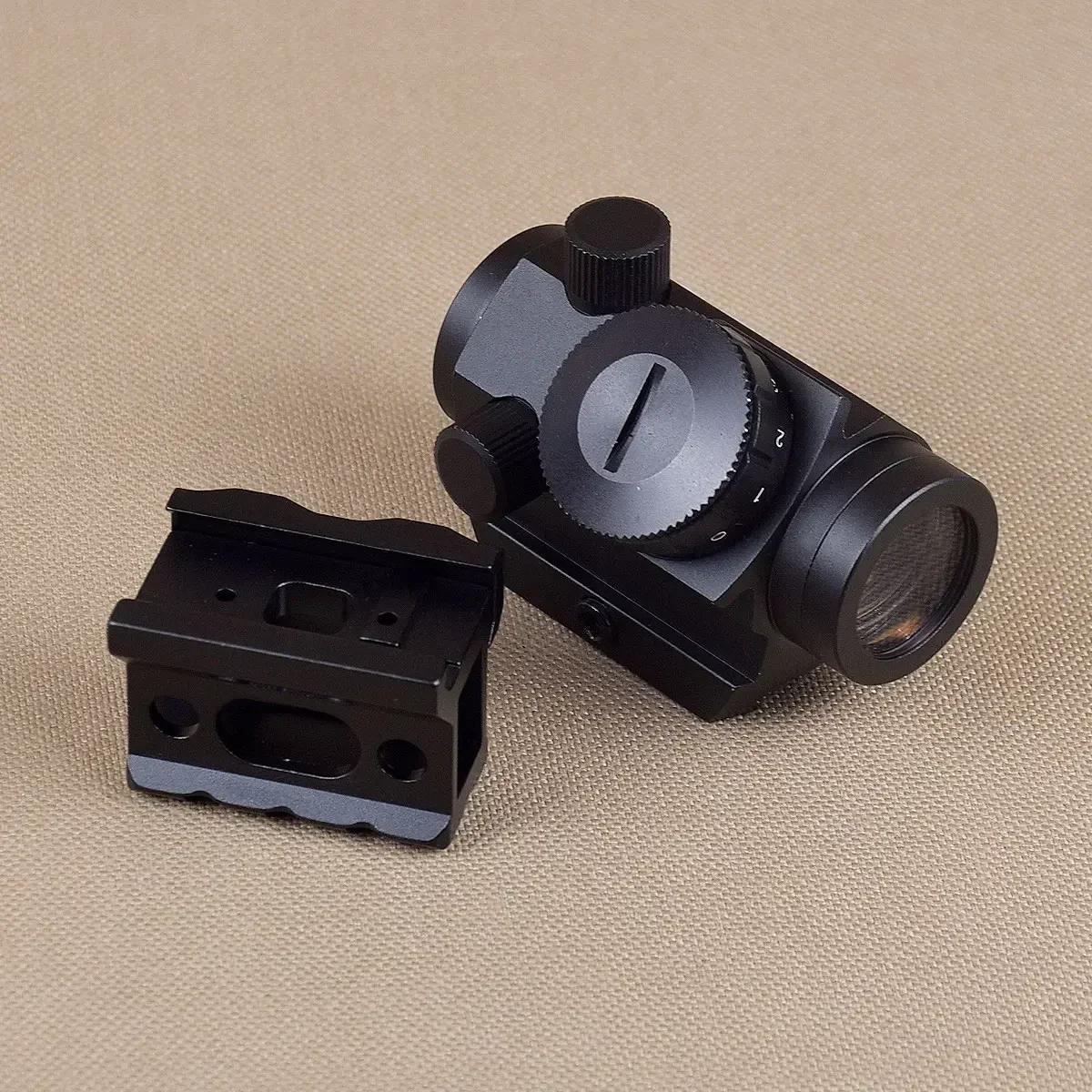 LAMBUL 1x20 RDS-25 Red Dot Sight 4 MOA Red Dot Reflex Rifle Scope With 1 Inch Riser Mount Airsoft Accesso and 20mm Rail