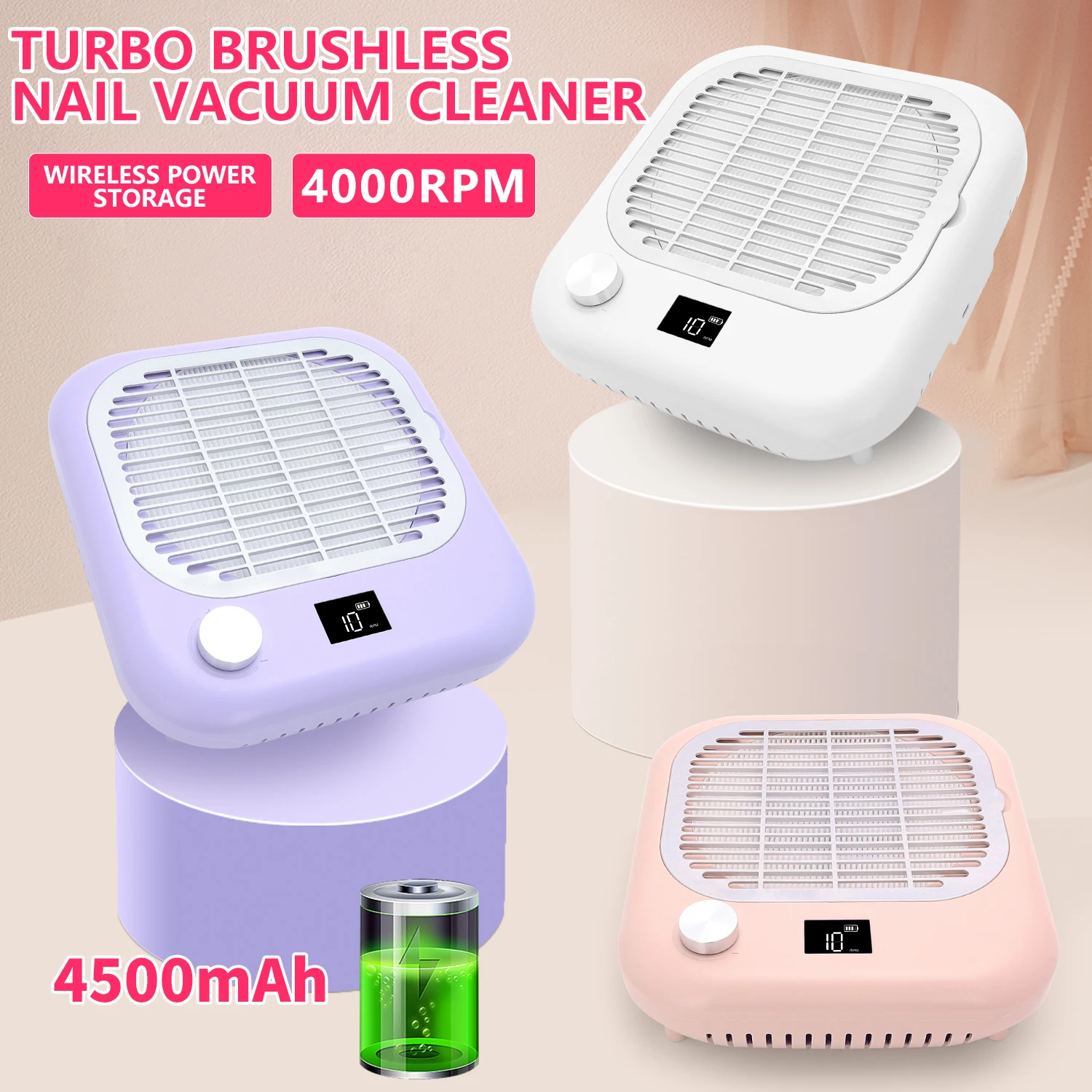 

High-power nail dust collector vacuum cleaner -USB-powered low-noise nail tool, used to suck nail dust deeply, a gift for nail