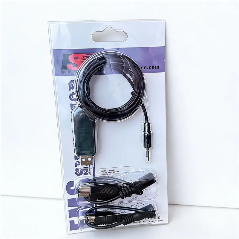 Flysky FS-SM100 RC Simulator Cable. USB Interface with Adapter Cables. Compatible with TH9X, I6, T6, and GT Series Transmitters.