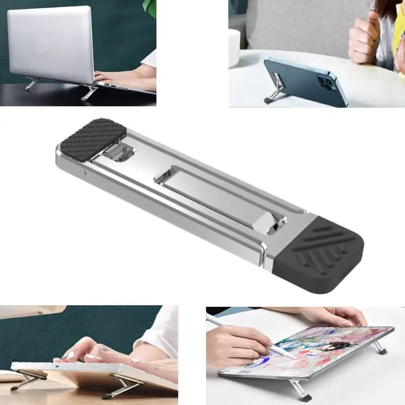 Metal Foldable Laptop Stand Universal Non-slip Bracket Support For MacBook Air Lenovo Notebook Laptops Mount Holder Feets