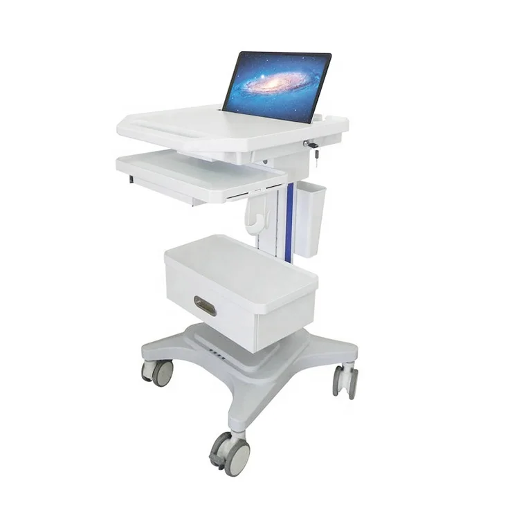 me dical Hospital Workstation Mobile ALL IN ONE Laptop Computer Cart Trolley