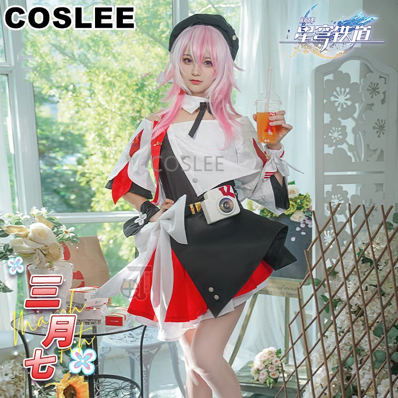 

COSLEE Honkai: Star Rail March 7th Cosplay Costume Lovely Girls Daily Dress Uniform Top Skirt Game Suit Halloween Outfit Women