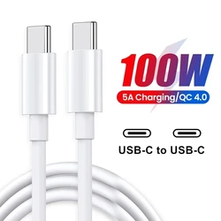 PD 100W cavo di ricarica rapida da USB C a USB C per iPhone 15 Pro Max Huawei Xiaomi Samsung OPPO Realme cavo di ricarica da tipo C a tipo C