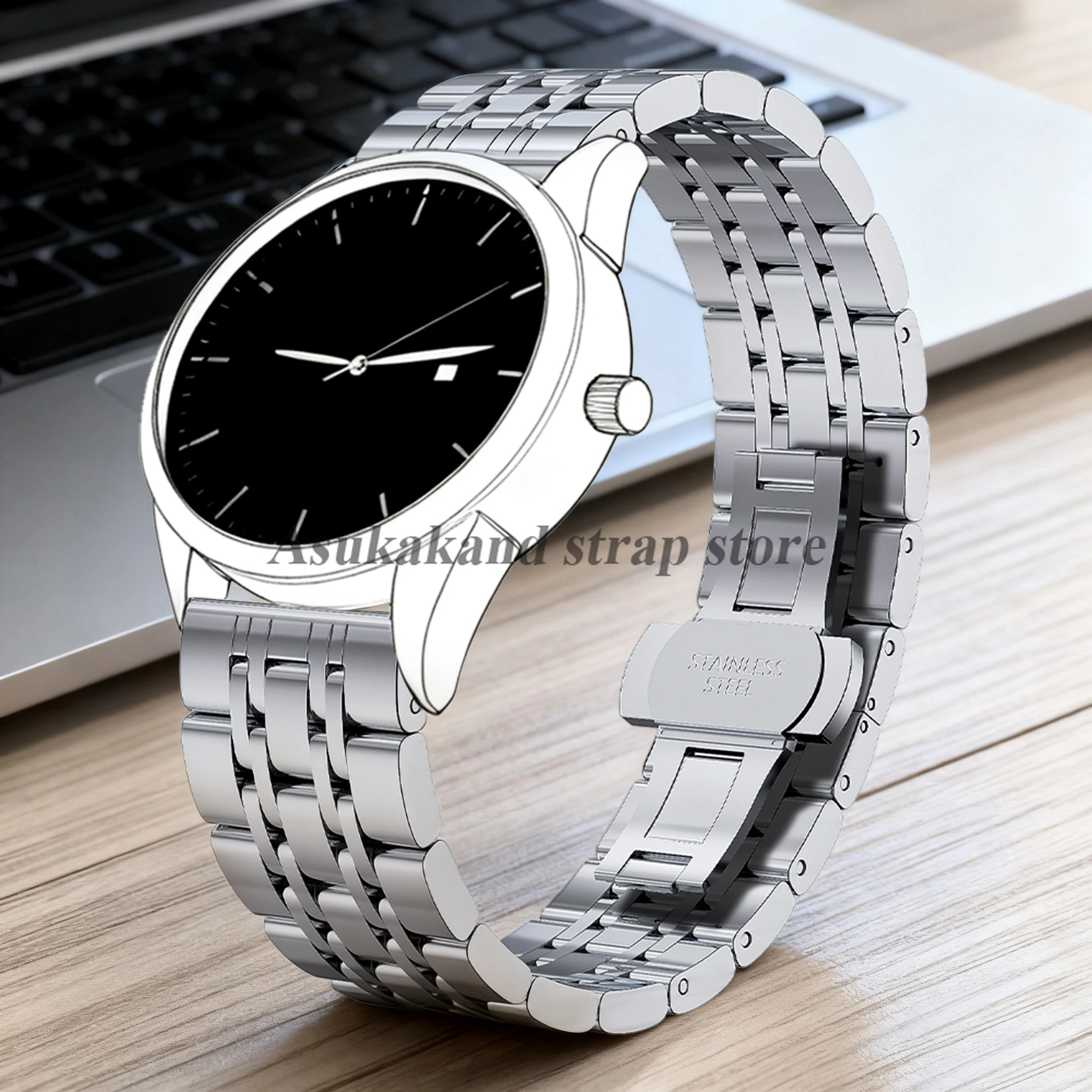 

Ремешок из нержавеющей стали 16 мм, 18 мм, 19 мм, 20 мм, 22 мм для Tissot для Armani, Longines, ремешок для часов Seiko, мужской спортивный браслет