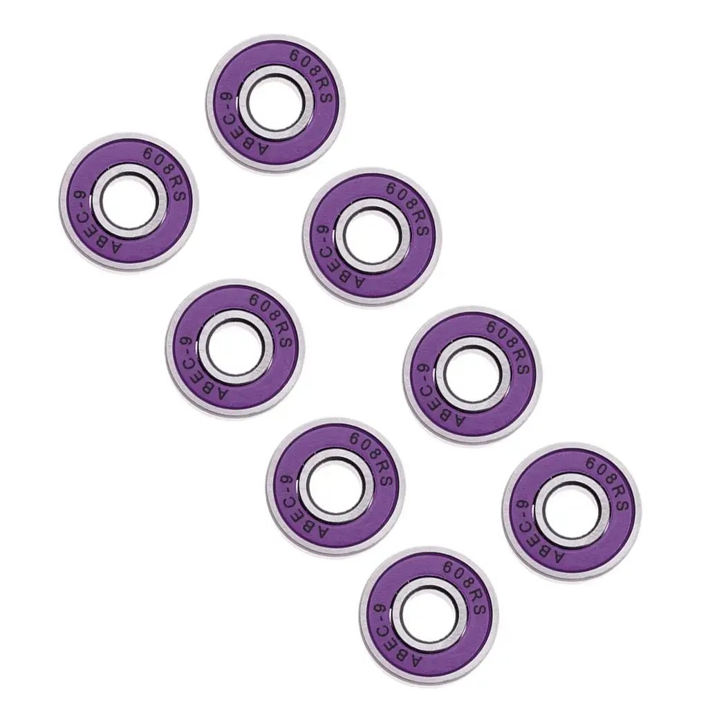 8pcs/08 RS Water Resistant Skateboard/ Scooter/Inline Skate Bearings
