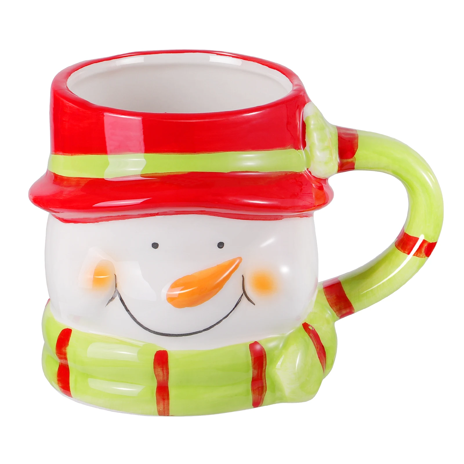 

1Pcs Ceramic Snowman Coffee Mug Christmas Patterned Thickened Cup Xmas Party Beverage Drinking Cup Ceramic Milk Mug