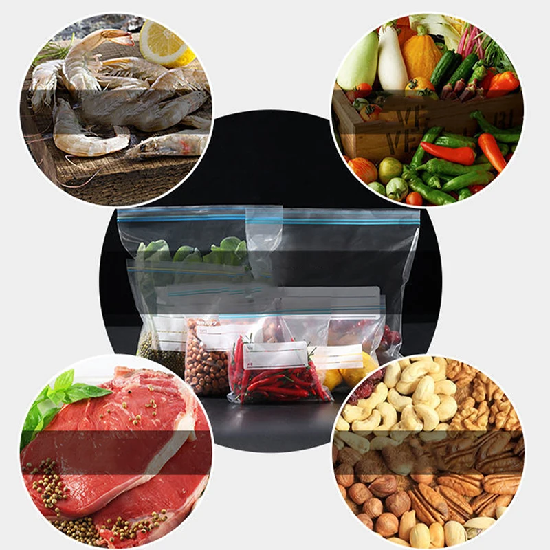 Refrigerator Freshkeeping Bag Food Sealed Transparent Household Fruit And Vegetable Food Freezing Special Thickened Ziplock Bag