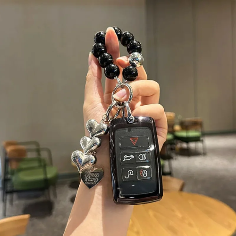 

A+ Soft TPU Car Key Case Cover Shell Keyring Fob For Land Rover Velar Discovery LR5