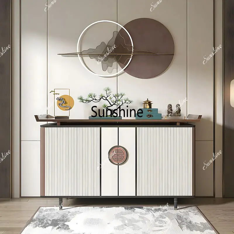 

New Chinese light luxury entrance cabinet entrance hall decoration modern simple storage