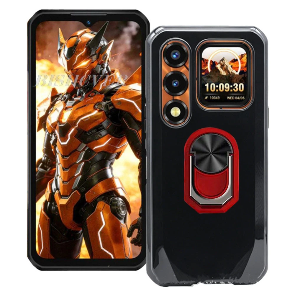 For Oukitel WP66 5G 6.6 inch Oukitel WP66 WP66 Back Ring Holder Bracket Case Smartphone TPU Soft Silicone Cover