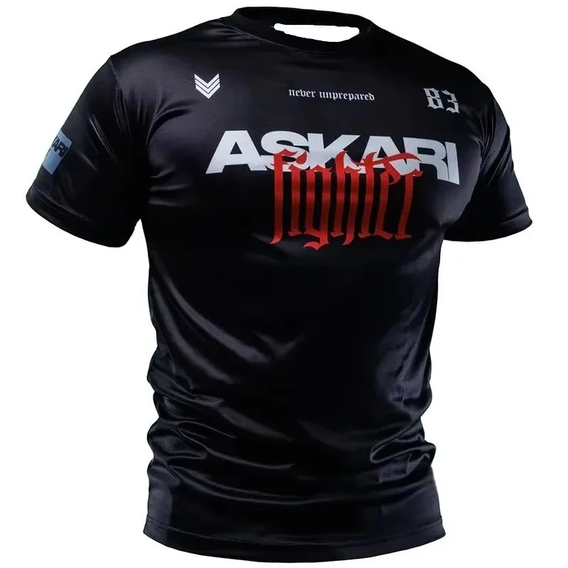ASKARI neues Kampf-T-Shirt, schnell trocknend, atmungsaktiv und abriebfest, Trainings-Box-T-Shirts für Männer, Frauen und Kinder – Detail 7
