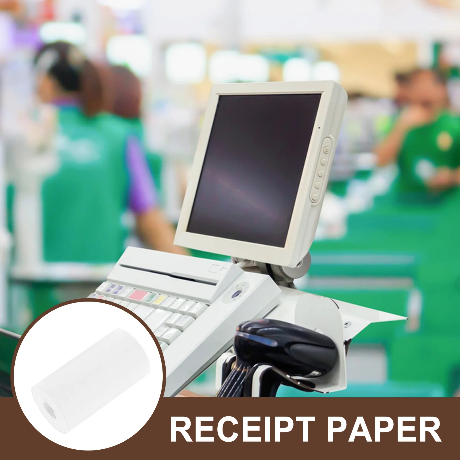 10 قطعة لفات ورق الإيصالات الحرارية 57x30 مللي متر لفة ورق حراري للطباعة ماكينة تسجيل المدفوعات النقدية في السوبر ماركت