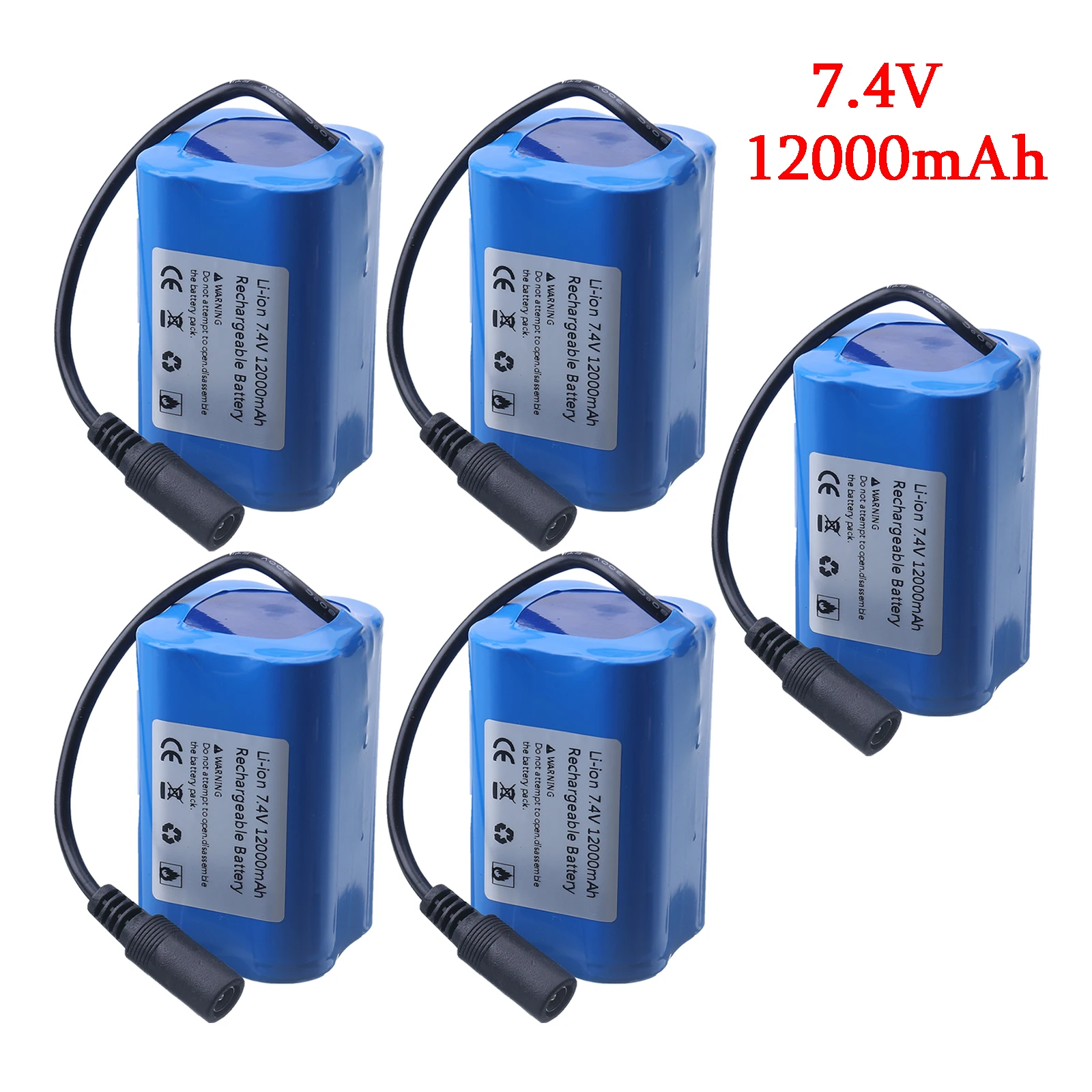 2011-5 T188 T888 C18 V007 Remote Control RC Fishing Hook Bait Boat battery Spare Part 7.4V 12000Mah 21700 battery Accessories