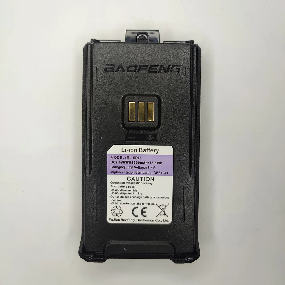 UV-5RH Walkie Talkie Batterij Type-C Lading Hoge Capaciteit Oplaadbare Batterior Tweeweg Radio Baofeng BF-UV5RH Radio Ontvangen