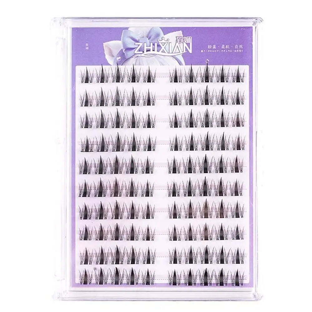 Novos cílios autoadesivos reutilizáveis naturais 10 linhas cluster cílios sem cola cílios individuais