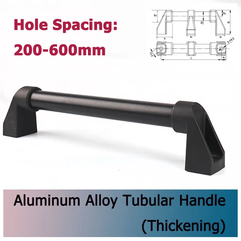 

1pcs 200-600mm Hole Spacing Thickened aluminum alloy tubular spray painted heavy-duty machinery CNC industrial handle