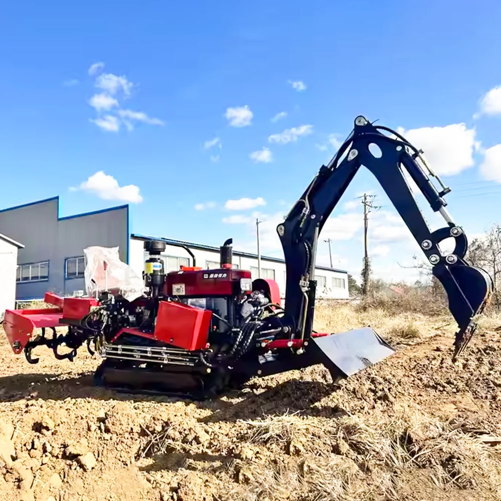 

China Rotavator Cultivators Agricultural Farming Mini Rotary Tiller Crawler Tractor Cultivators Price