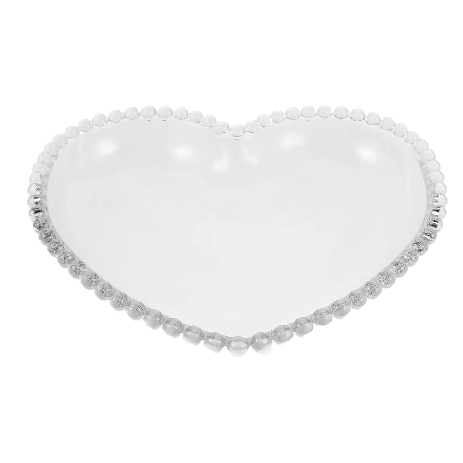 صينية مجوهرات كلاسيكية من الزجاج المنقوش على شكل قلب، منظم زينة، صينية عرض مجوهرات رومانسية لغرفة نوم النساء #2