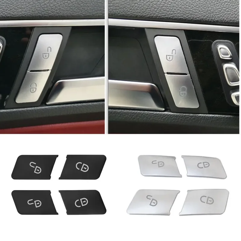 

4pcs/Set Car Door Unlock Buttons Sequins Decoration Cover For Mercedes Benz GLA CLA GLK GLE CLS ML GL A B C E class W204 W212