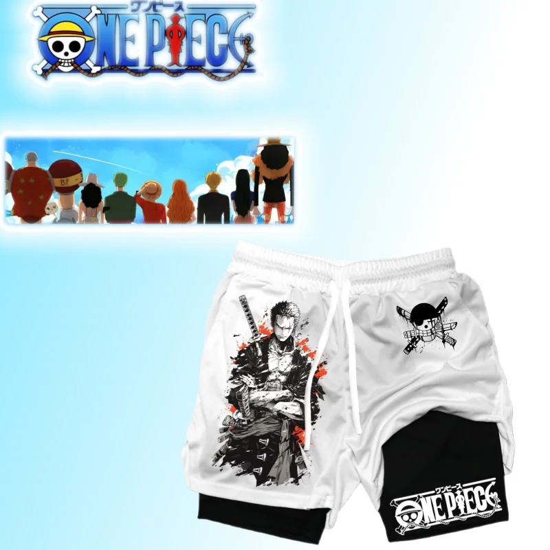 Pantalones cortos oficiales Hombre Shor TOne Piece Y2K 2025 Pantalones cortos de baloncesto de anime de ajuste suelto, livianos para convenciones, gimnasios y ropa de calle