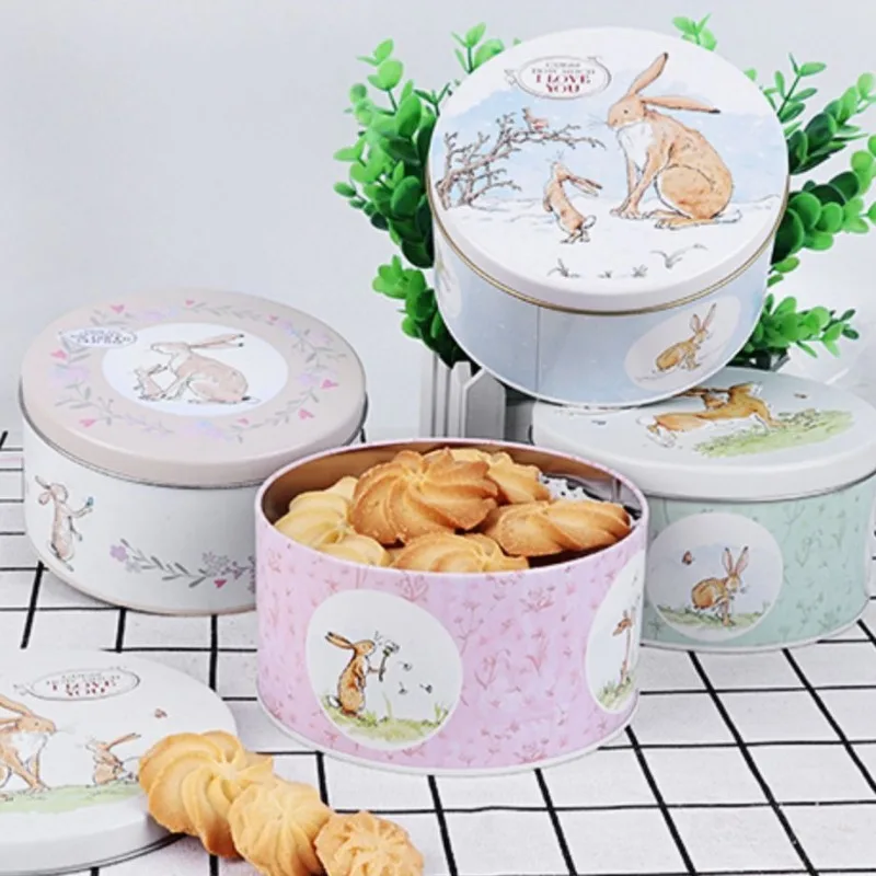 Fashion Cartoon Baking Floral Cookie Cakes DIY Cute Tin Storage for Children Gifts Dessert Home Decoration Candy Cookie Gift Box