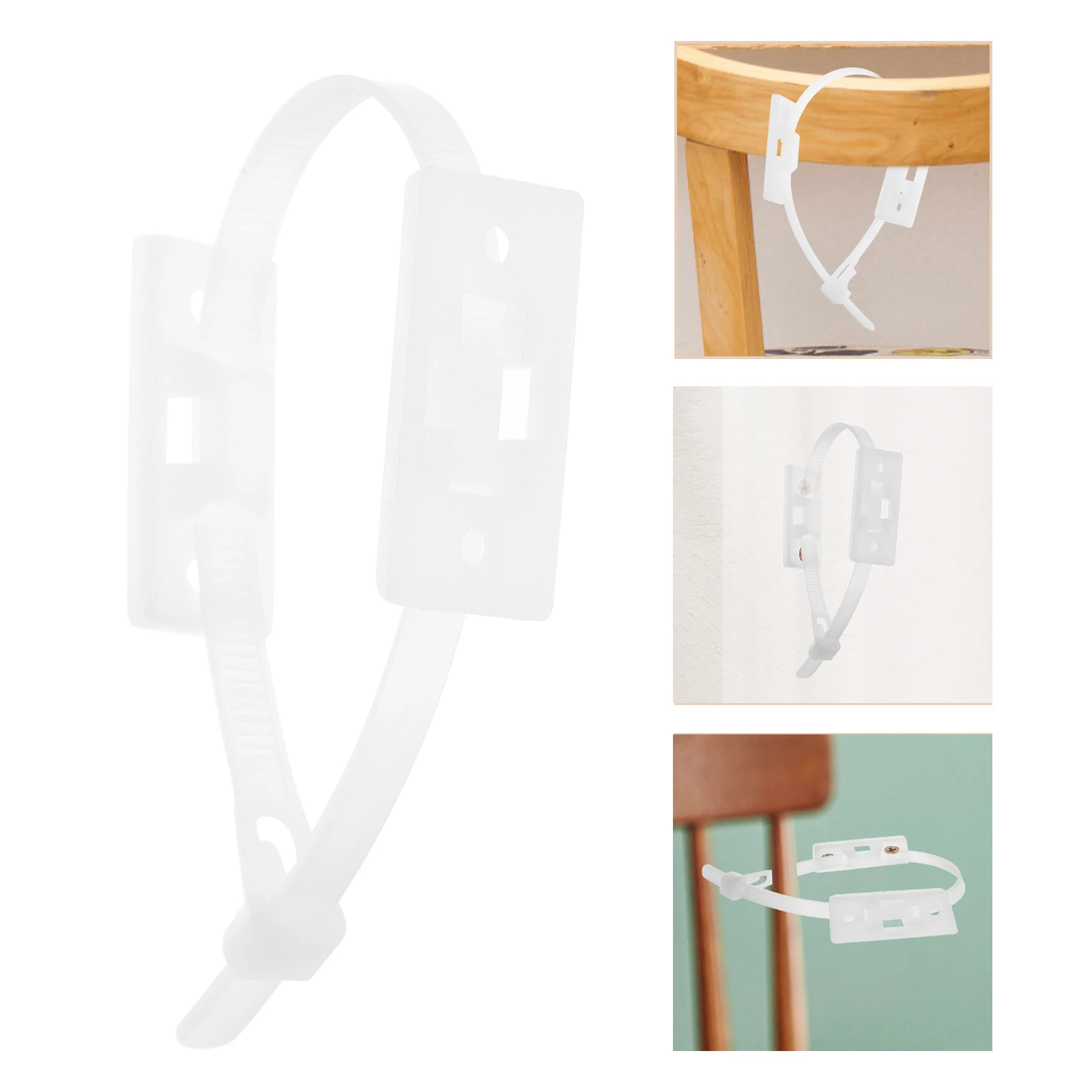 

10 Pcs Furniture Anchors Baby Proofing Wall Straps Secure Cabinets Refrigerators Wardrobes Anti Tip Kit Furniture Safety