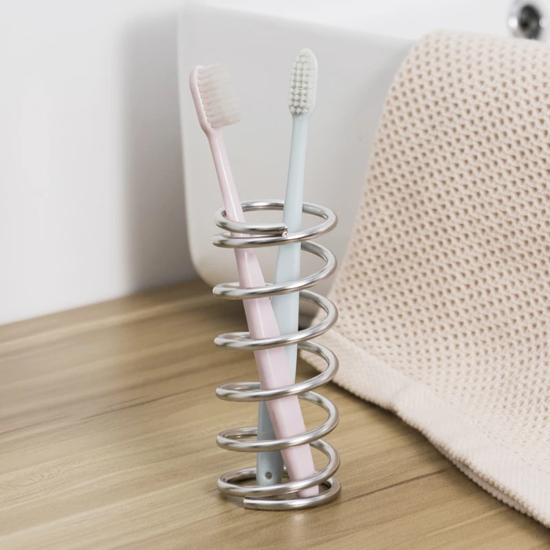 

Полка для зубных щеток из нержавеющей стали 304, стеллаж для хранения зубных щеток с резьбой, стеллаж для хранения зубной пасты на столешнице в ванной комнате