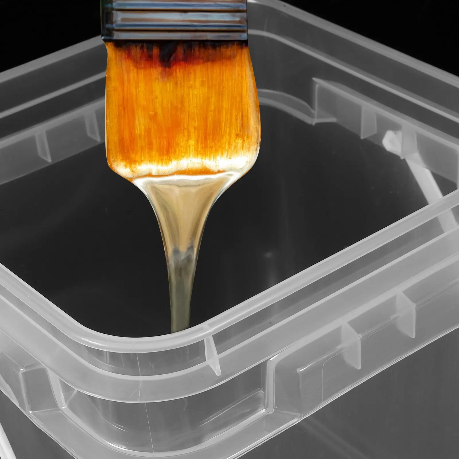5L Transparent Plastic Paint Storage Bucket Square Leakproof Container Multi-Functional Paint Holder Coatings Sealants Pigment