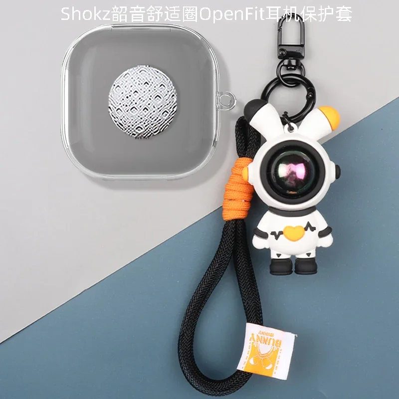 Transparent Case for Shokz OpenFit Air Protective Cover Anti-fall Soft Silicone Wireless Bluetooth Earbuds Carrying