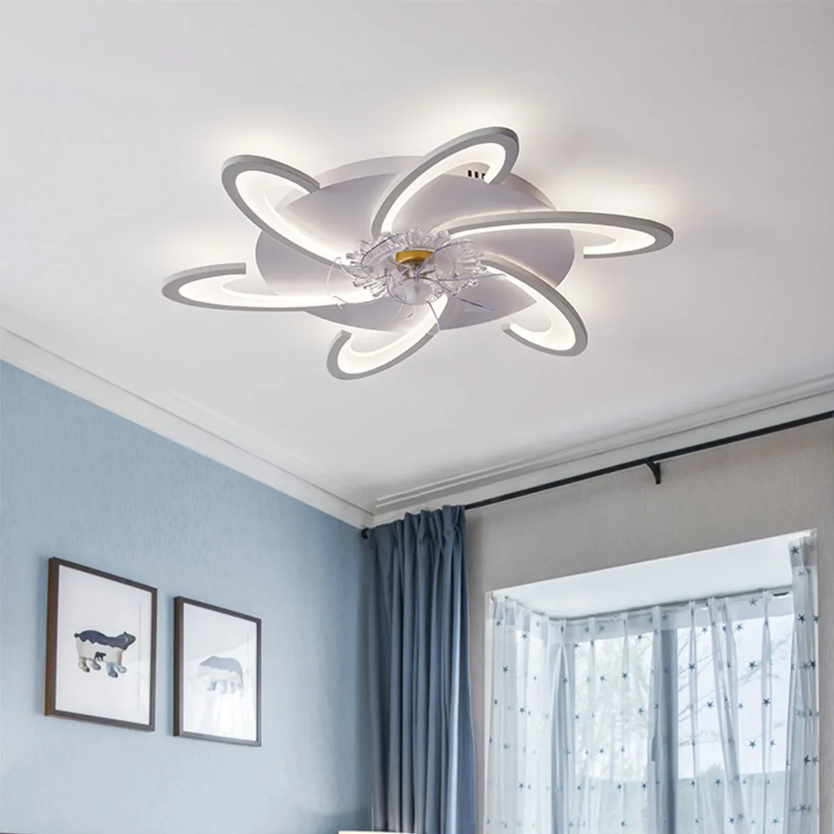 led alto brilho ventiladores de teto com luzes lampada ventilador controle remoto iluminacao interior sala de estar quarto decoracao novo 01