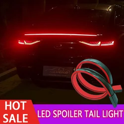 Universal Led Tail Lights Carbon Fiber Spoiler Taillights Brake Rear Lights Turn Signal For Golf 7 Audi A3 Bmw F10 And Other Car