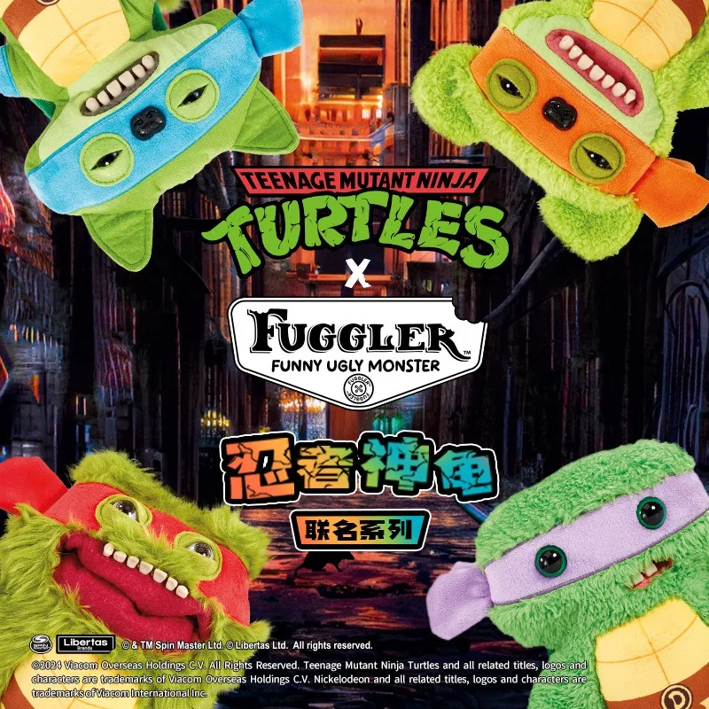 Fuggler Teenage Mutant Ninja Turtles Series Michelangelo Plush Toy Leonardo Funny Ugly Monster Donatello Soft Plushies Doll Gift