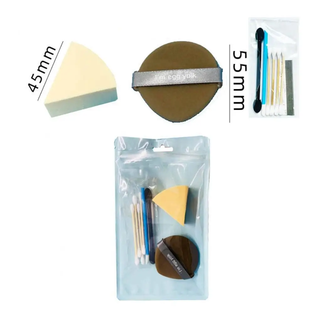 Conjunto de maquiagem descartável de mistura rápida, uso seco e molhado, pincéis labiais, ferramentas de beleza, suprimentos de maquiagem, kit de sopro de pó