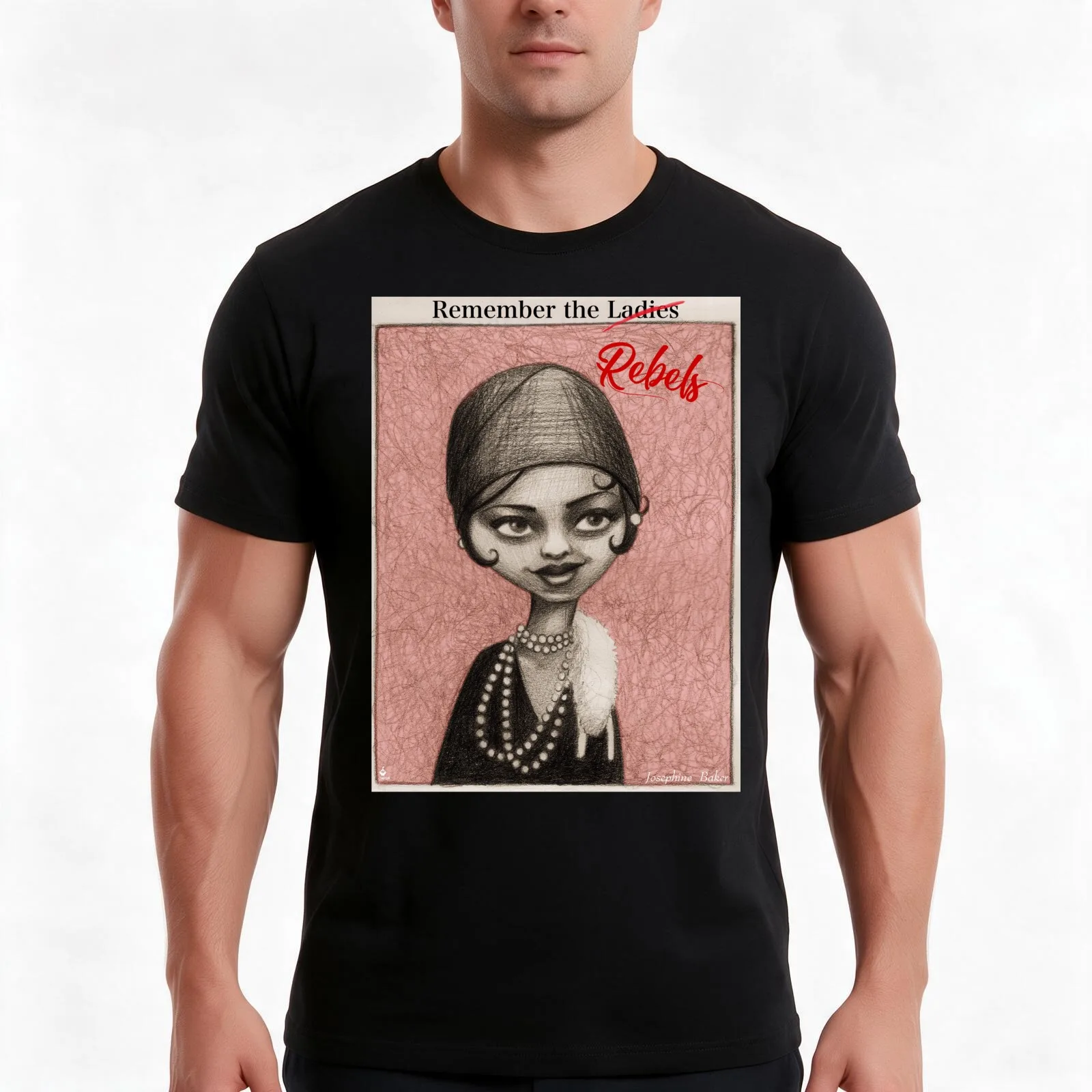 Remember the Ladies - The Fabulous Josephine Baker T-Shirt, Summer Casual Cotton Tee, Oversized Streetwear Tops, 100% Cotton