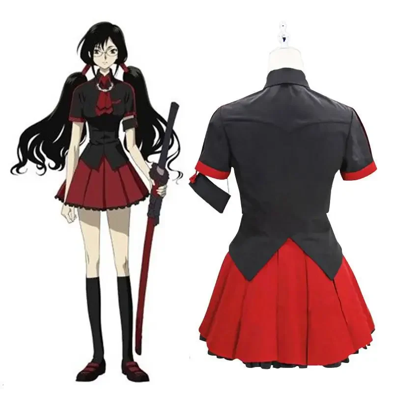 Anime Blood-C Cosplay Kisaragi Saya Cosplay Costume Girl Dress Uniform Women's Daily School Uniform Halloween Custom Made