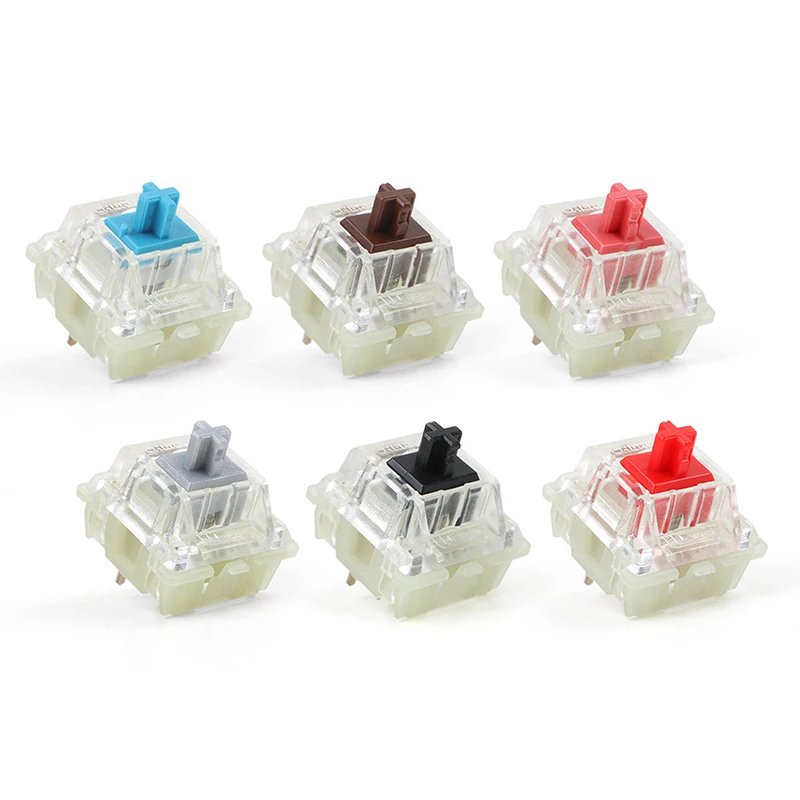 1pc For Cherry MX Mechanical Keyboard Switch Silver Red Black Blue Brown Silent Pink Shaft Switch 3-pin Cherry Clear RGB Switch