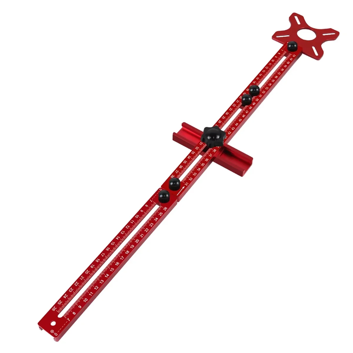 Staffa per scanalatura di fresatura del router AT53, maschera di taglio circolare del router con raggio da 9-61 cm, maschera hardware per armadio in alluminio per la lavorazione del legno