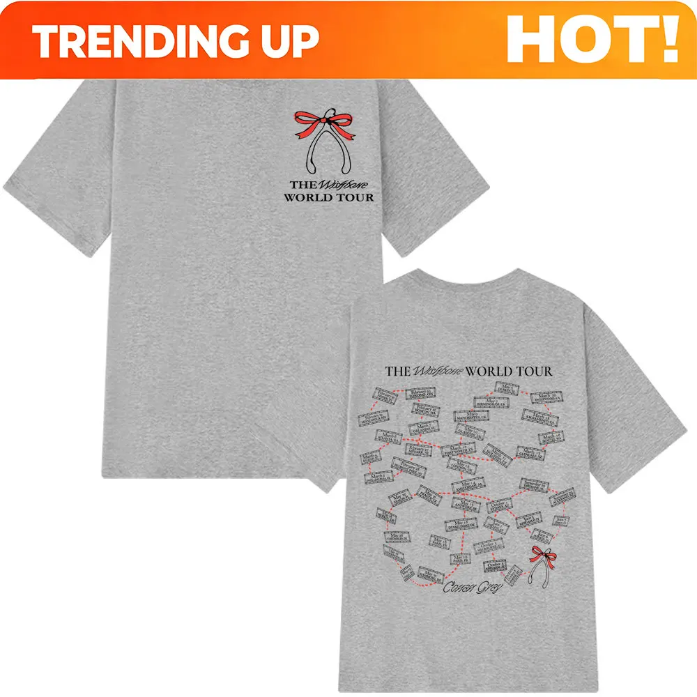 Conan Gray Wishbone World Tour 2026 Print Tees Men Women Fashion T-shirts Short-sleeved Loose Cotton Aesthetic Trendy T-shirts