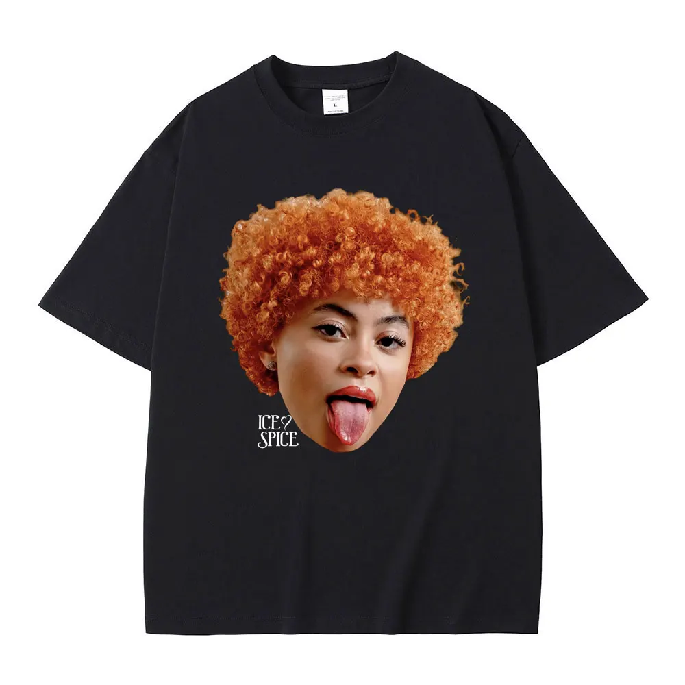 

Rapper Ice Spice Mugshot Graphic T Shirt Men Women Fashion Hip Hop Vintage T-shirt Unisex Rap Oversized Short Sleeve T-shirts