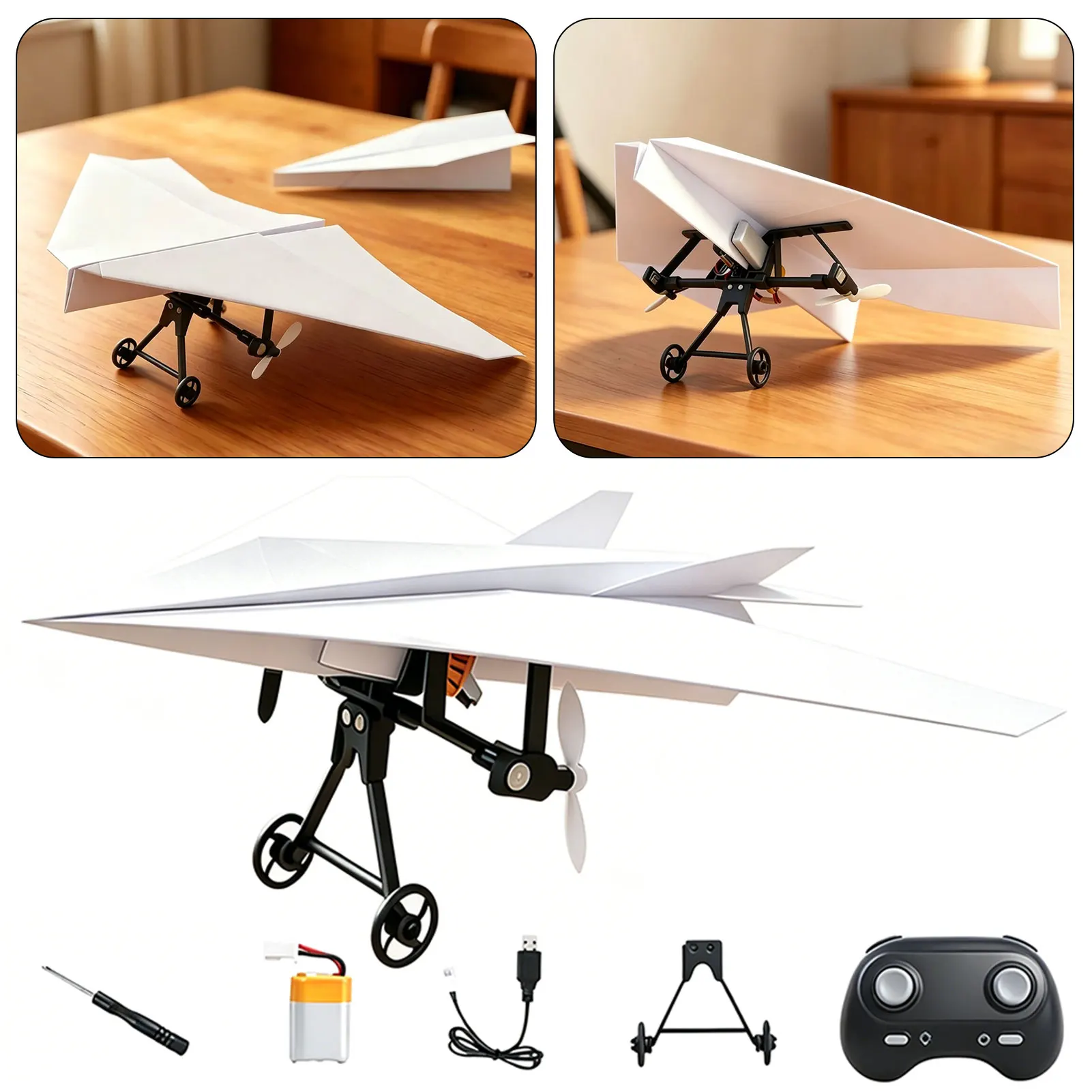 

Rc-Paper Plane For Kids Diy Remote Control Paper Airplane Kit Diy Model Airplanes Launcher Construction Set